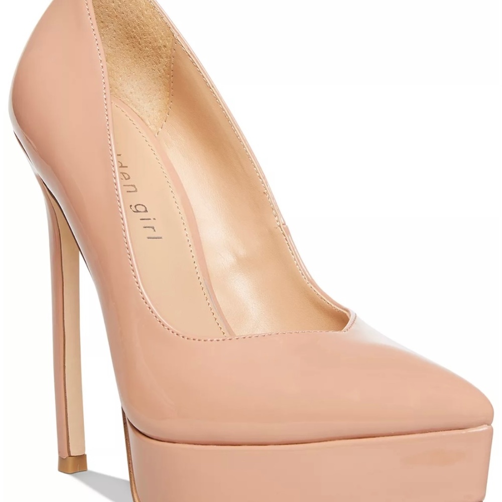 Madden Girl Nude Platform Pumps